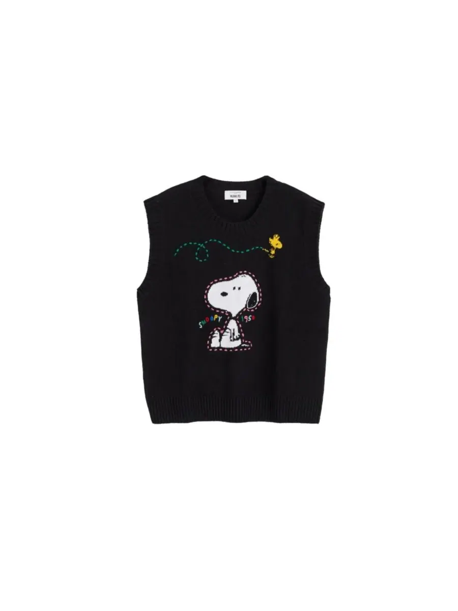 Женский топ без рукавов с интарсией Snoopy Chinti & Parker — изображение 4 из 4, черный