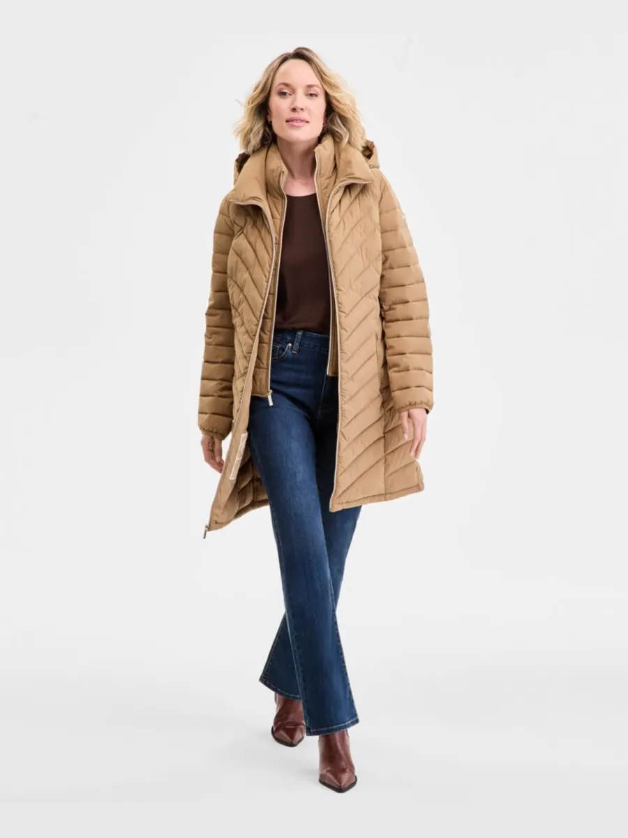 Женская пуховая куртка с капюшоном, размеры PXXS-XXL Michael Kors