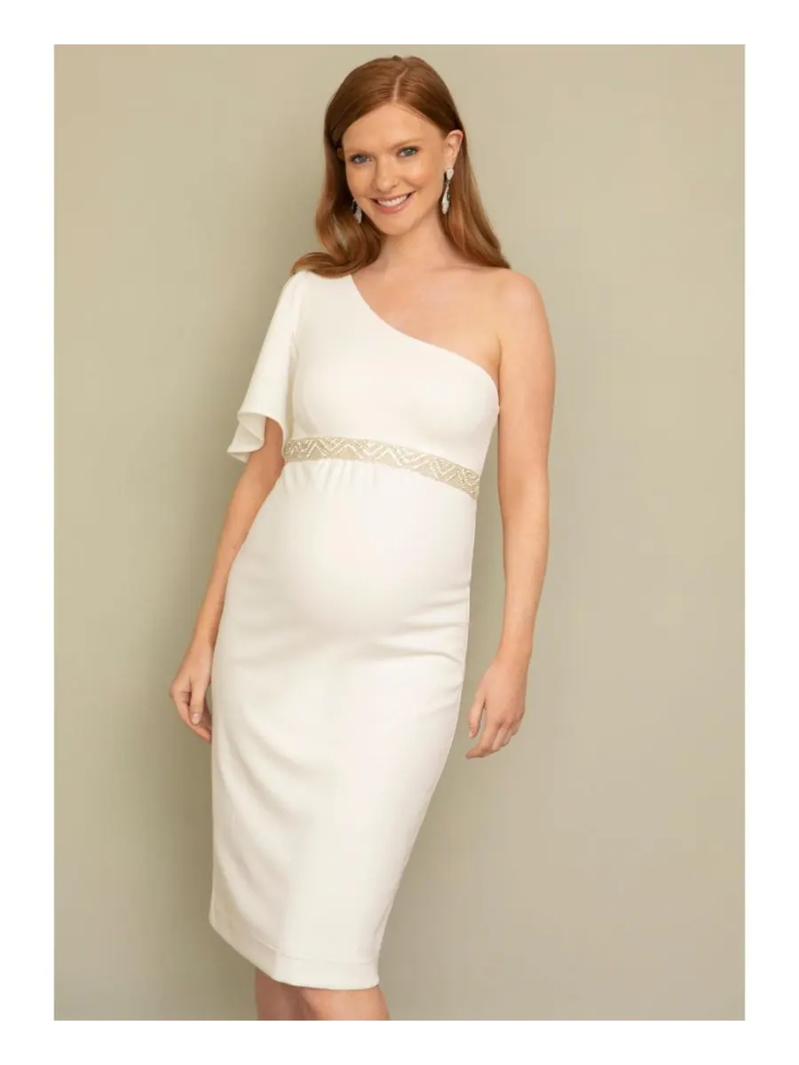 Женское платье Taylor на одно плечо Tiffany Rose Maternity — изображение 4 из 8, белый