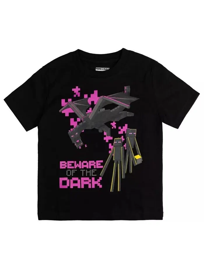 Комплект из 3 футболок Boys Mobs Skeleton Enderman Minecraft — изображение 4 из 8, зеленый/черный/серый