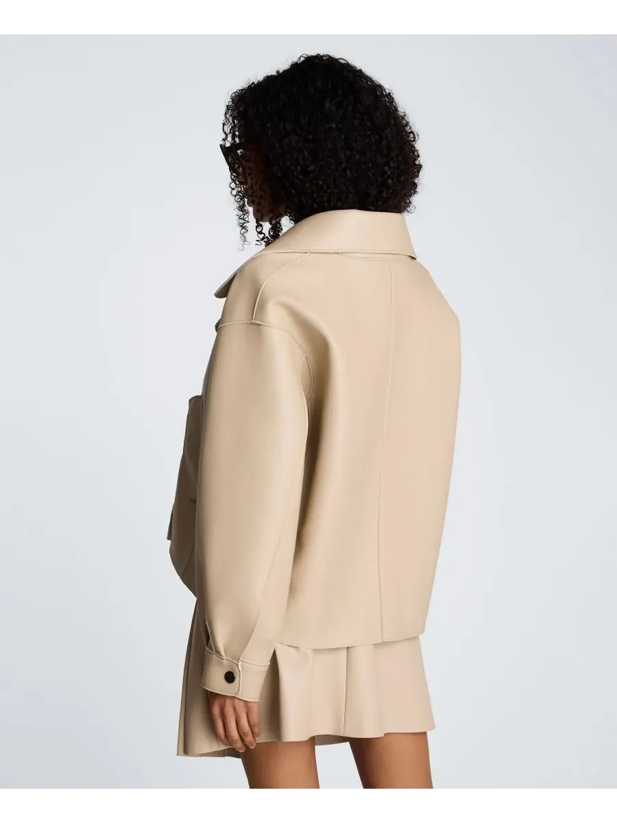 Женский короткий тренч с воротником-стойкой Kenneth Cole — изображение 5 из 5, мешковиновый