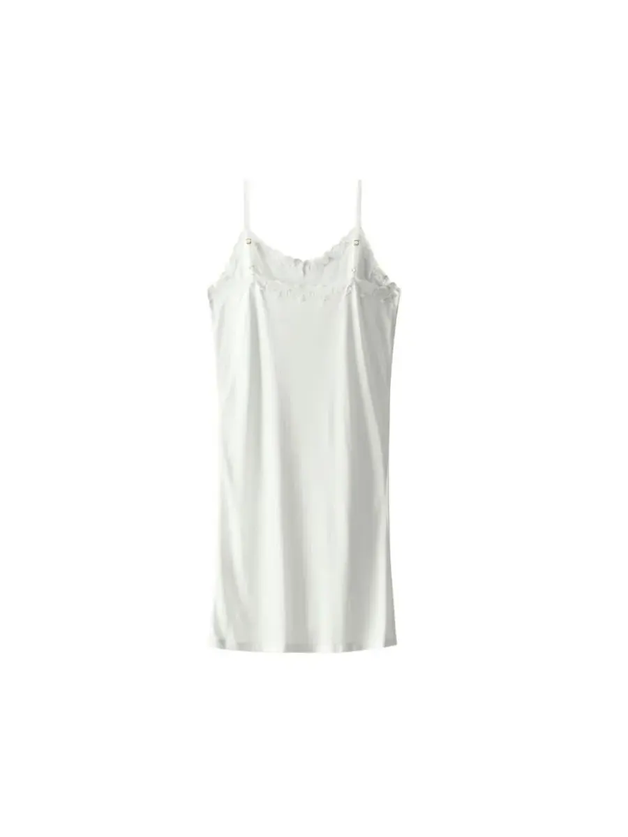 Женская шелковая комбинация с кружевной отделкой Uwila Warrior — изображение 4 из 4, белый