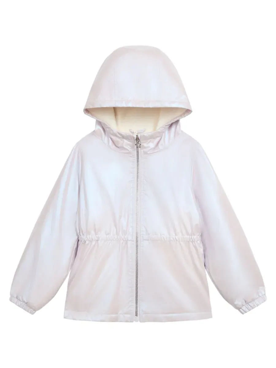 Анорак средней длины с фольгированным принтом, модель Foil Midweight Anorak Jessica Simpson