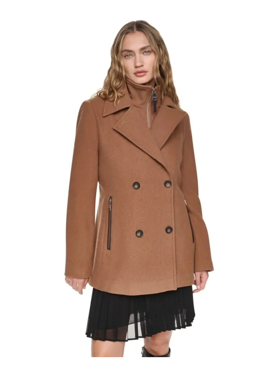 Пальто-тренчкот женское двубортное с длинным рукавом DKNY