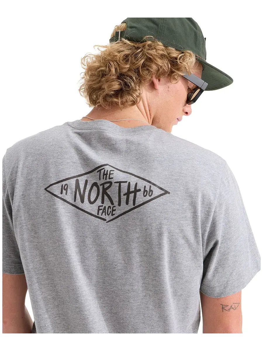 Футболка с коротким рукавом Evolution TNF Diamond Men's The North Face — изображение 3 из 3, бледный серый
