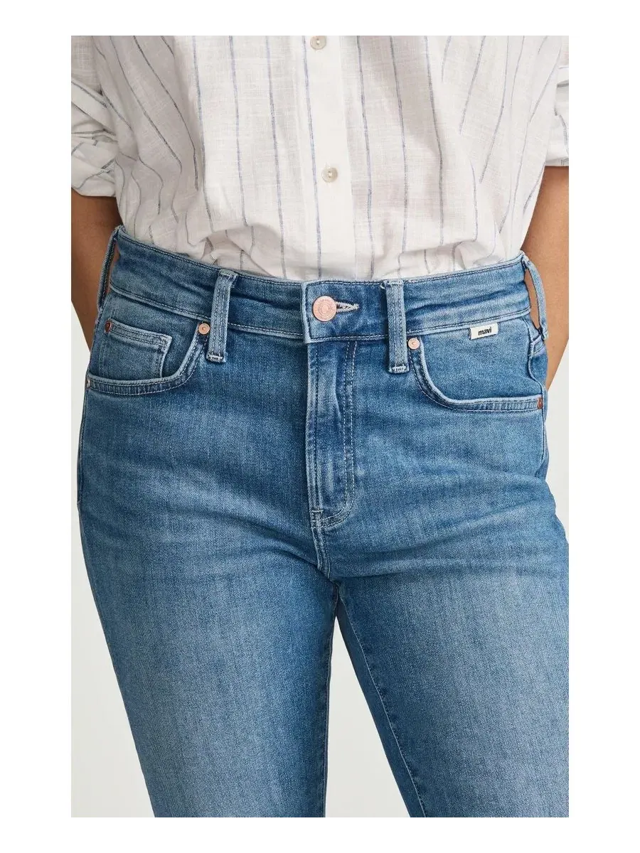 Джинсы клеш женские с заниженной талией, Vicky Mavi Jeans — изображение 4 из 4, синий