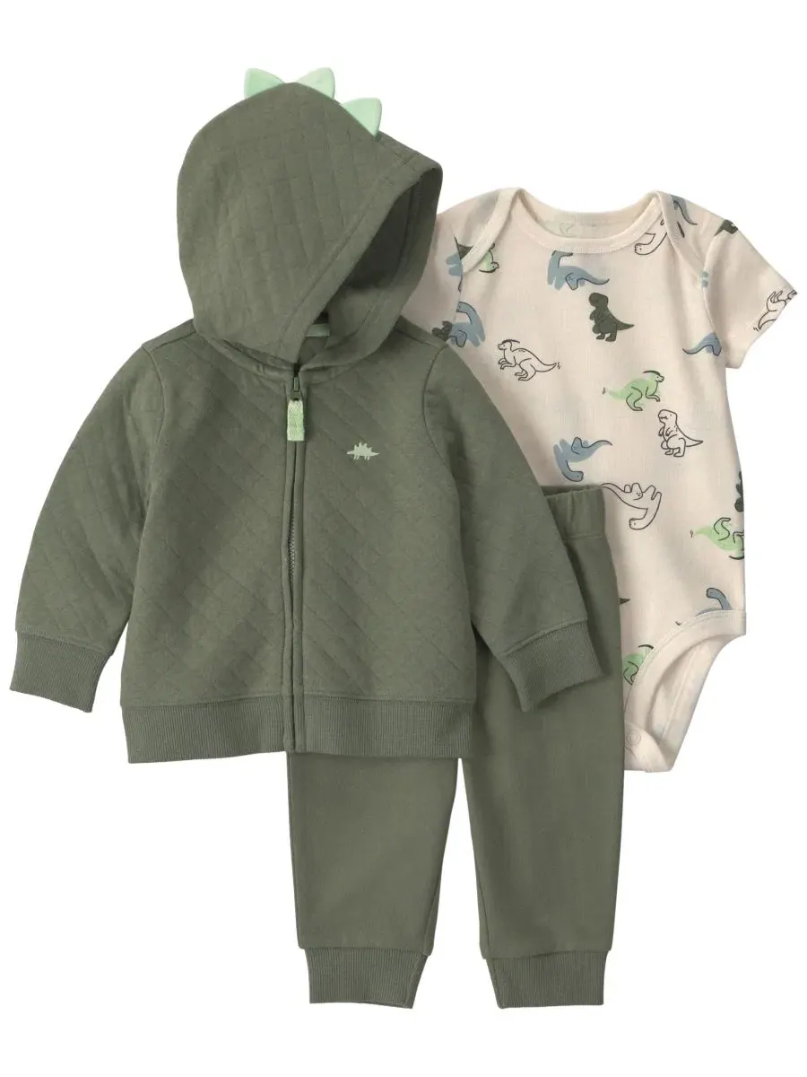 Комплект из 3 предметов с динозаврами, куртка и боди и штаны Carter's