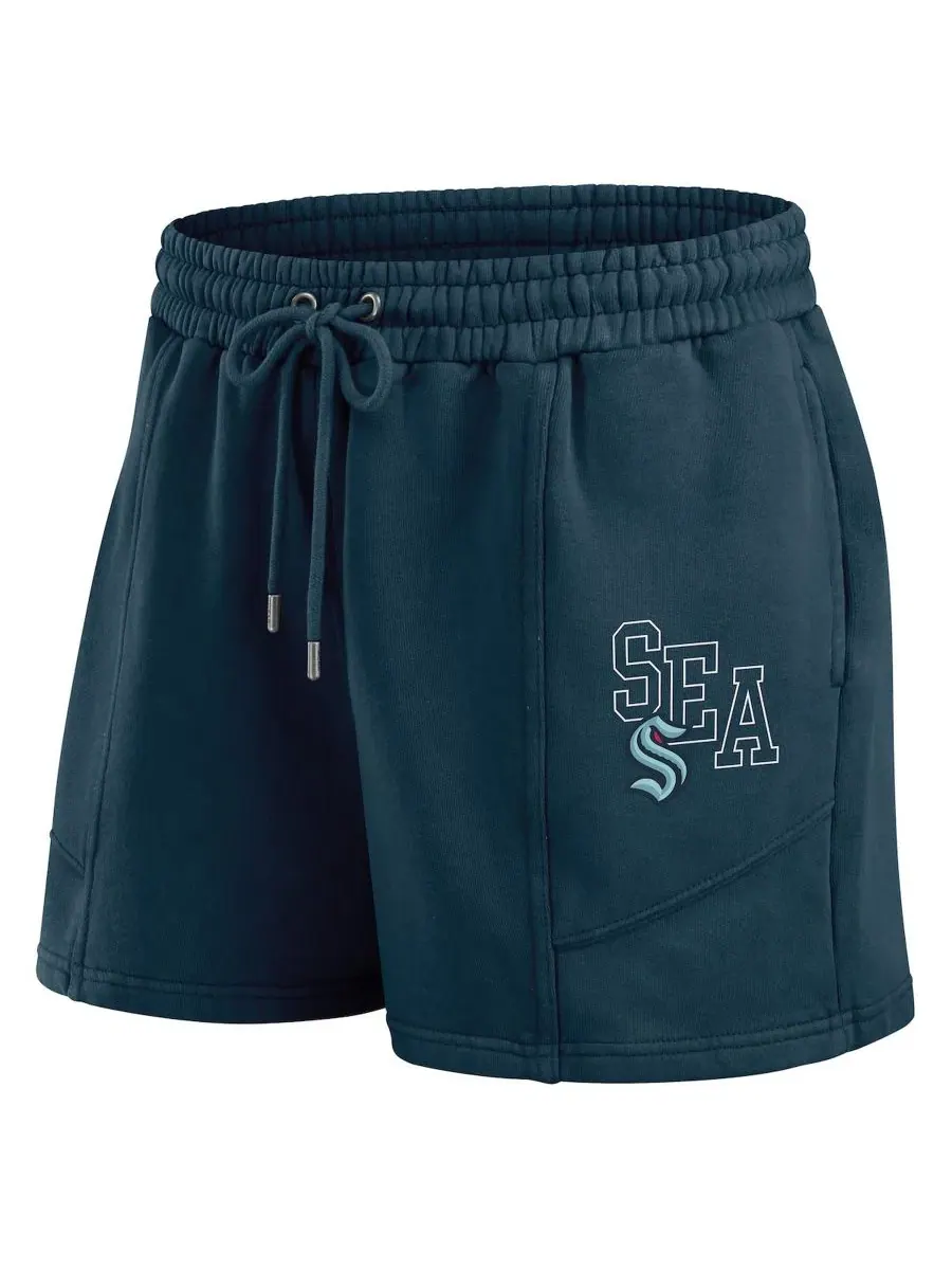 Женский комплект из свитшота и шорт с флисом, с принтом, Seattle Kraken WEAR by Erin Andrews — изображение 4 из 5