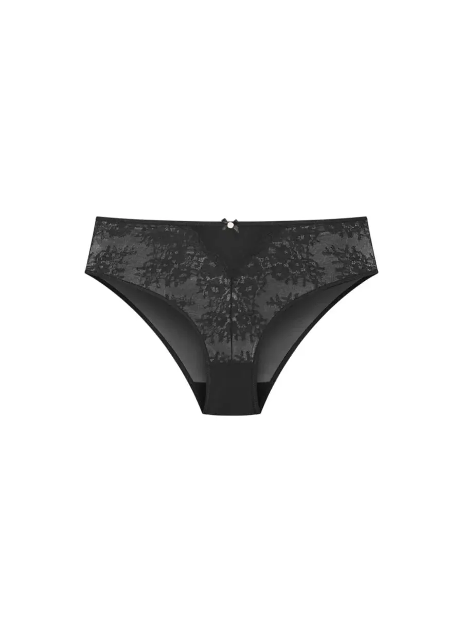 Трусы-слипы с высокой посадкой Poppy Hi Waist Cheeky Brief CITY CHIC — изображение 4 из 5, черный