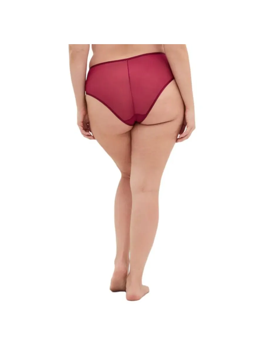 Трусы бикини с высокой посадкой Poppy Hi Waist Cheeky Brief CITY CHIC — изображение 2 из 5, красный