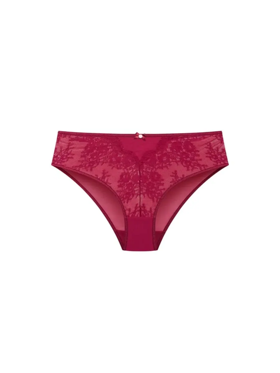 Трусы бикини с высокой посадкой Poppy Hi Waist Cheeky Brief CITY CHIC — изображение 3 из 5, красный