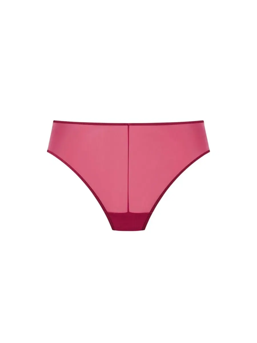 Трусы бикини с высокой посадкой Poppy Hi Waist Cheeky Brief CITY CHIC — изображение 4 из 5, красный