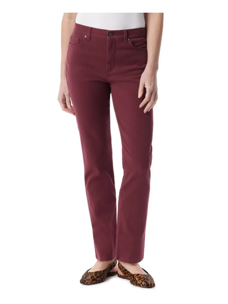 Джинсы прямого кроя с высокой посадкой Amanda High-Waisted Straight-Leg Jeans Gloria Vanderbilt — изображение 1 из 3, зиндаль