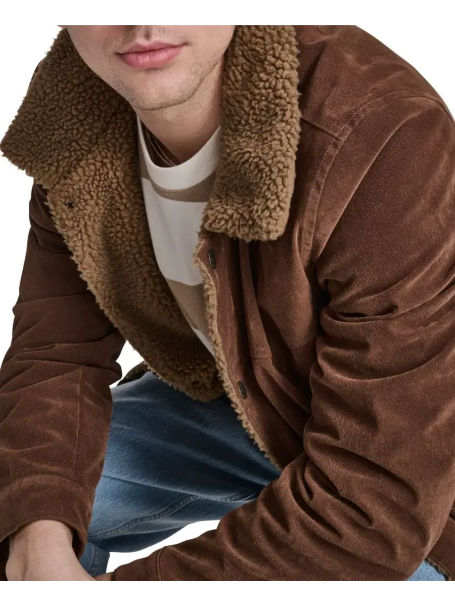 Куртка-ранчер с подкладкой из шерпы, классическая посадка Levi's — изображение 4 из 5, коричневый