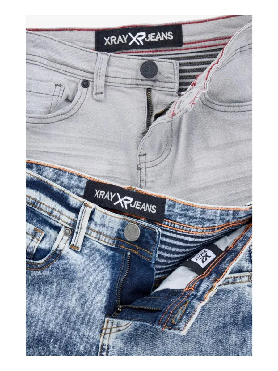 Джинсы из стрейч-денима, комплект из 2 пар, Slim Fit XRAY — изображение 4 из 7, серый