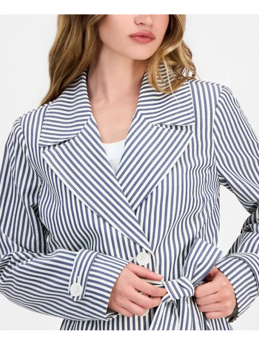 Жакет-кимоно из сисака с поясом Tahari ASL Petite Seersucker Wrap — изображение 4 из 4