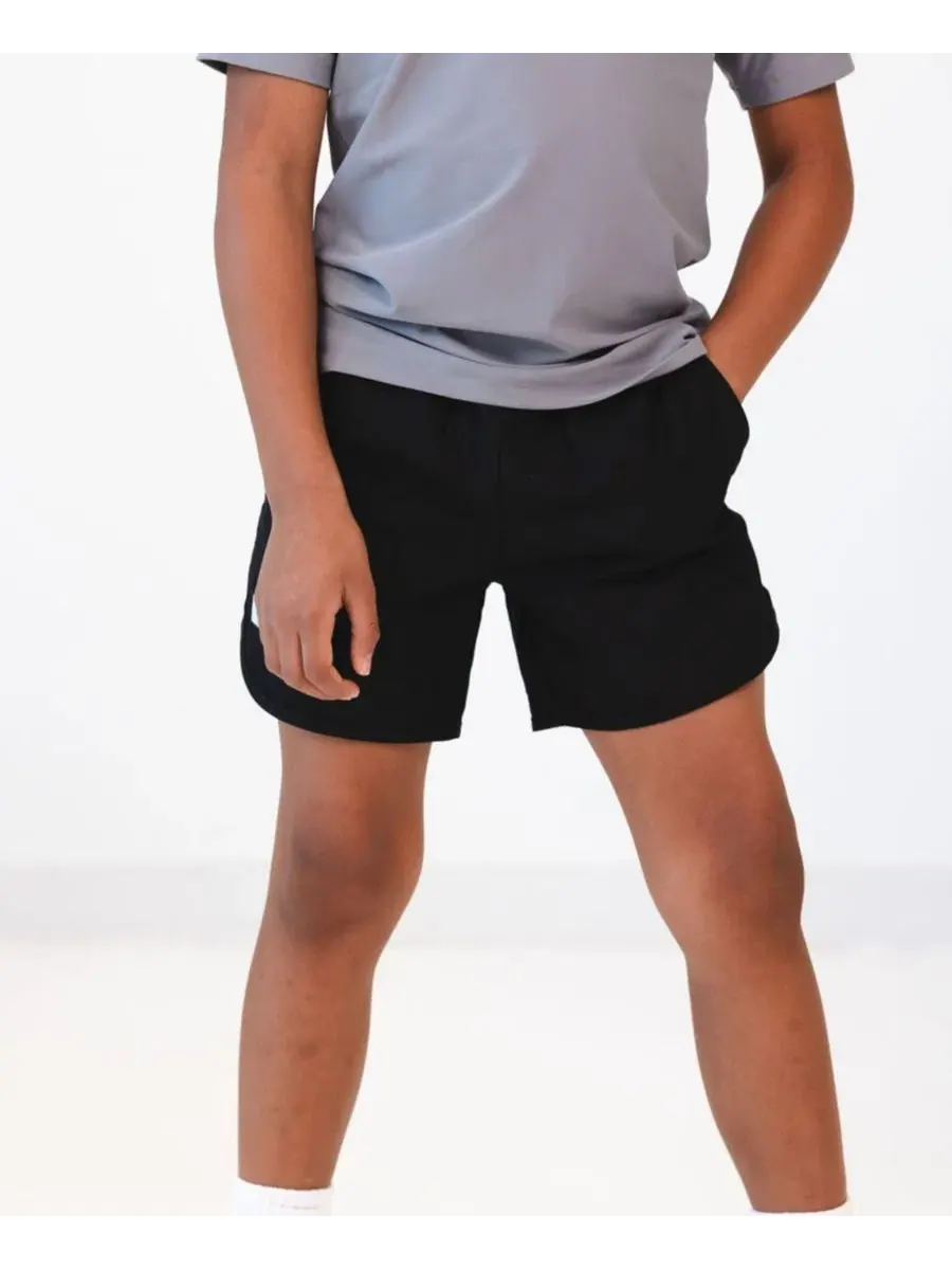 Шорты с защитой от ультрафиолета для мальчиков Boys' 2T-16 Super Short Courtside Kids — изображение 4 из 5, черный