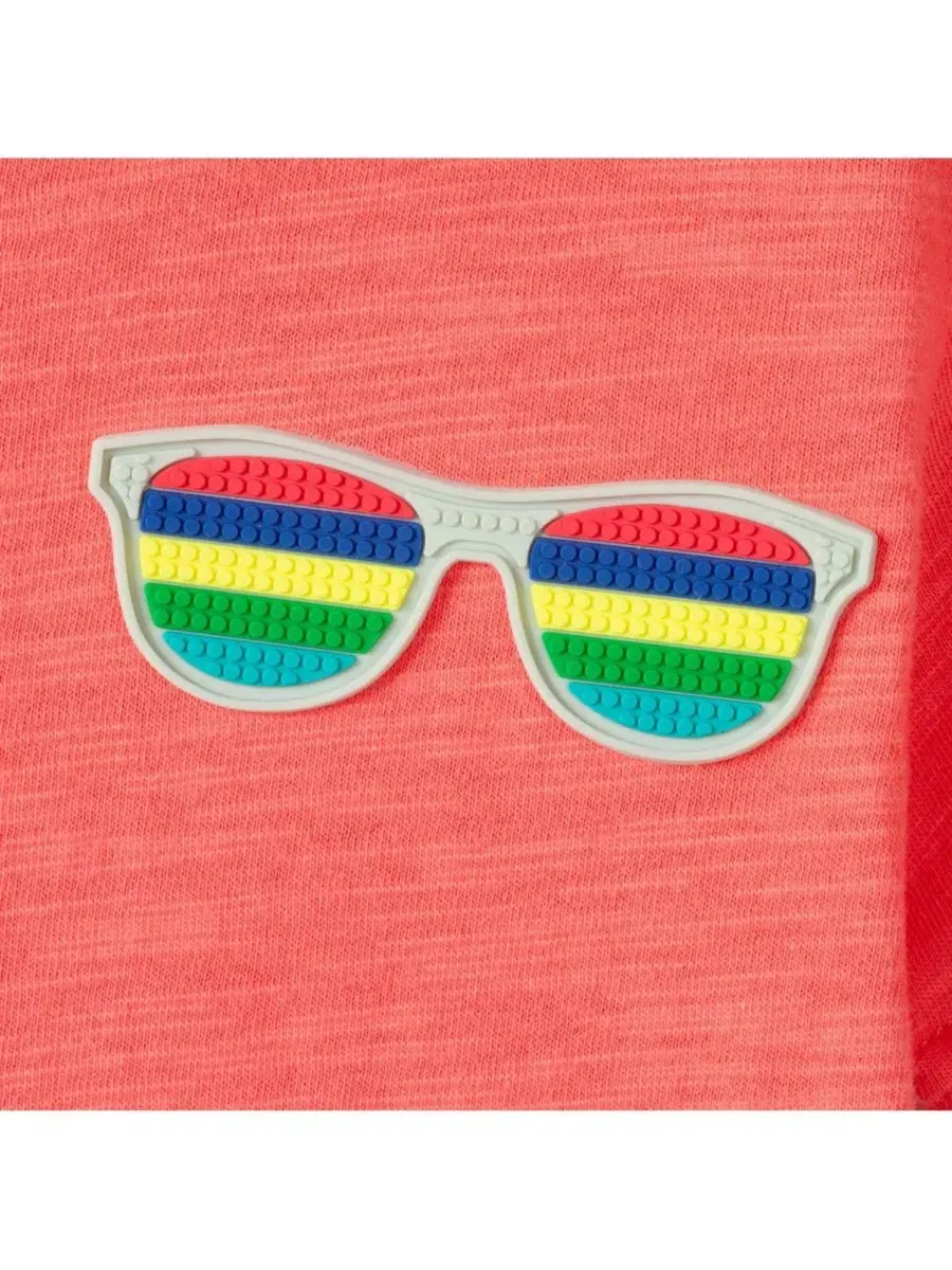 Комплект из футболки и шорт с принтом Summer Shades Andy & Evan — изображение 5 из 5, коралл