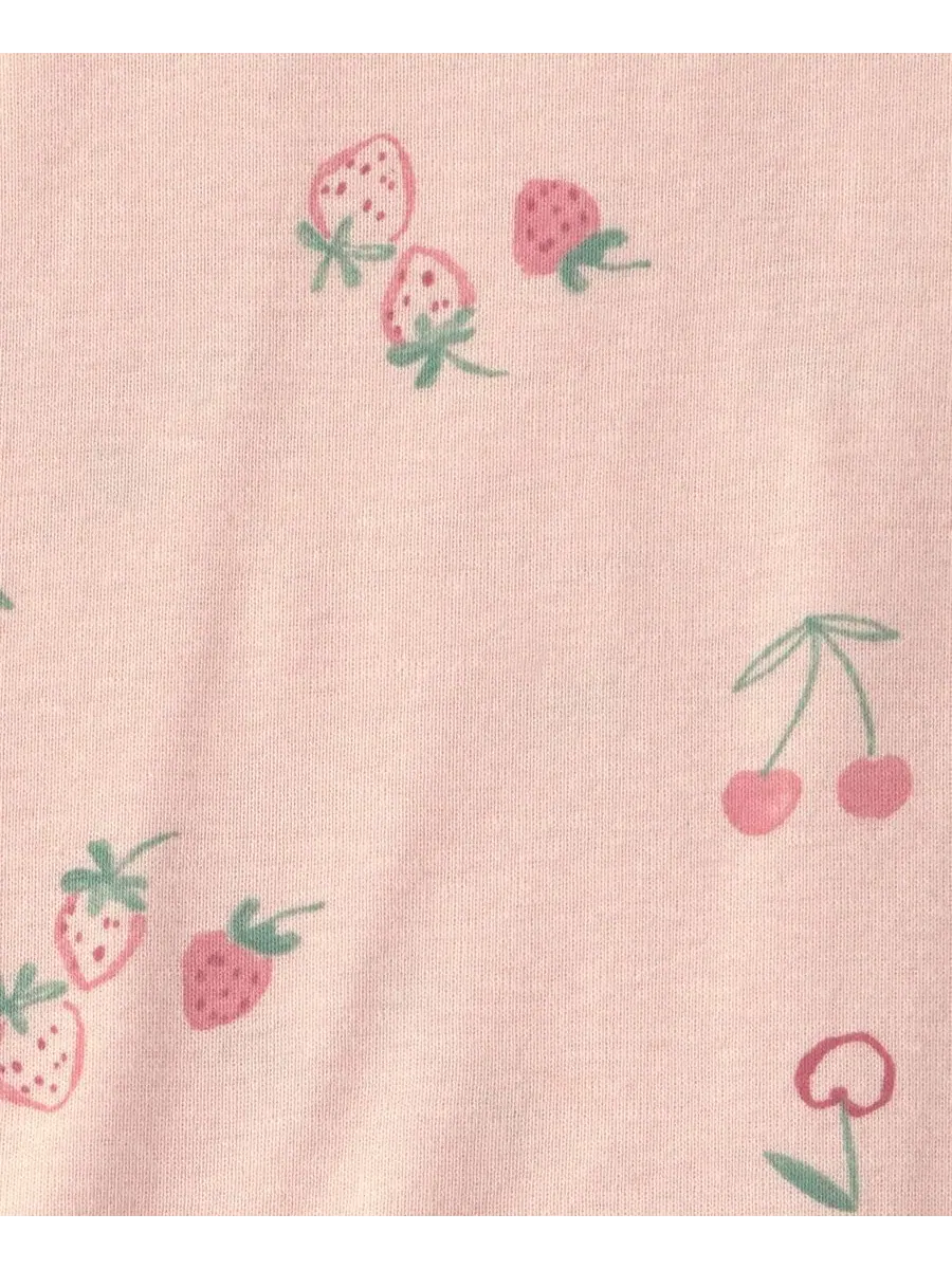 Комплект боди и штанов с принтом клубники Strawberry Print Carter's — изображение 2 из 5, розовый
