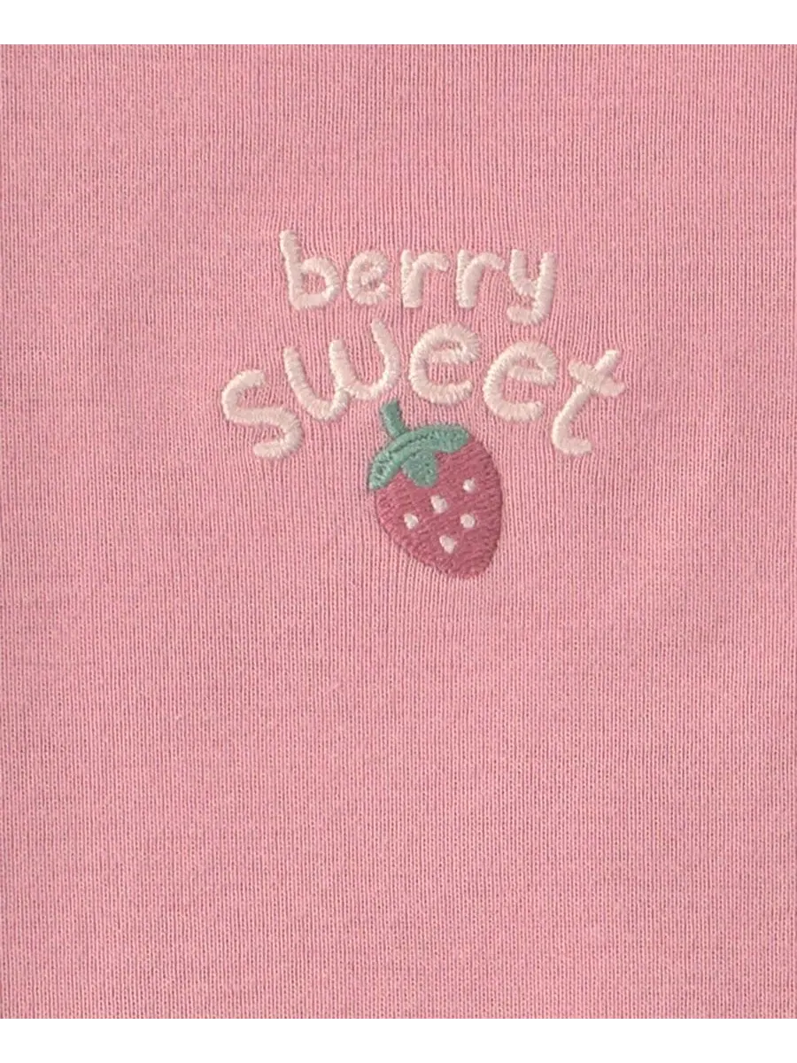 Комплект боди и штанов с принтом клубники Strawberry Print Carter's — изображение 3 из 5, розовый
