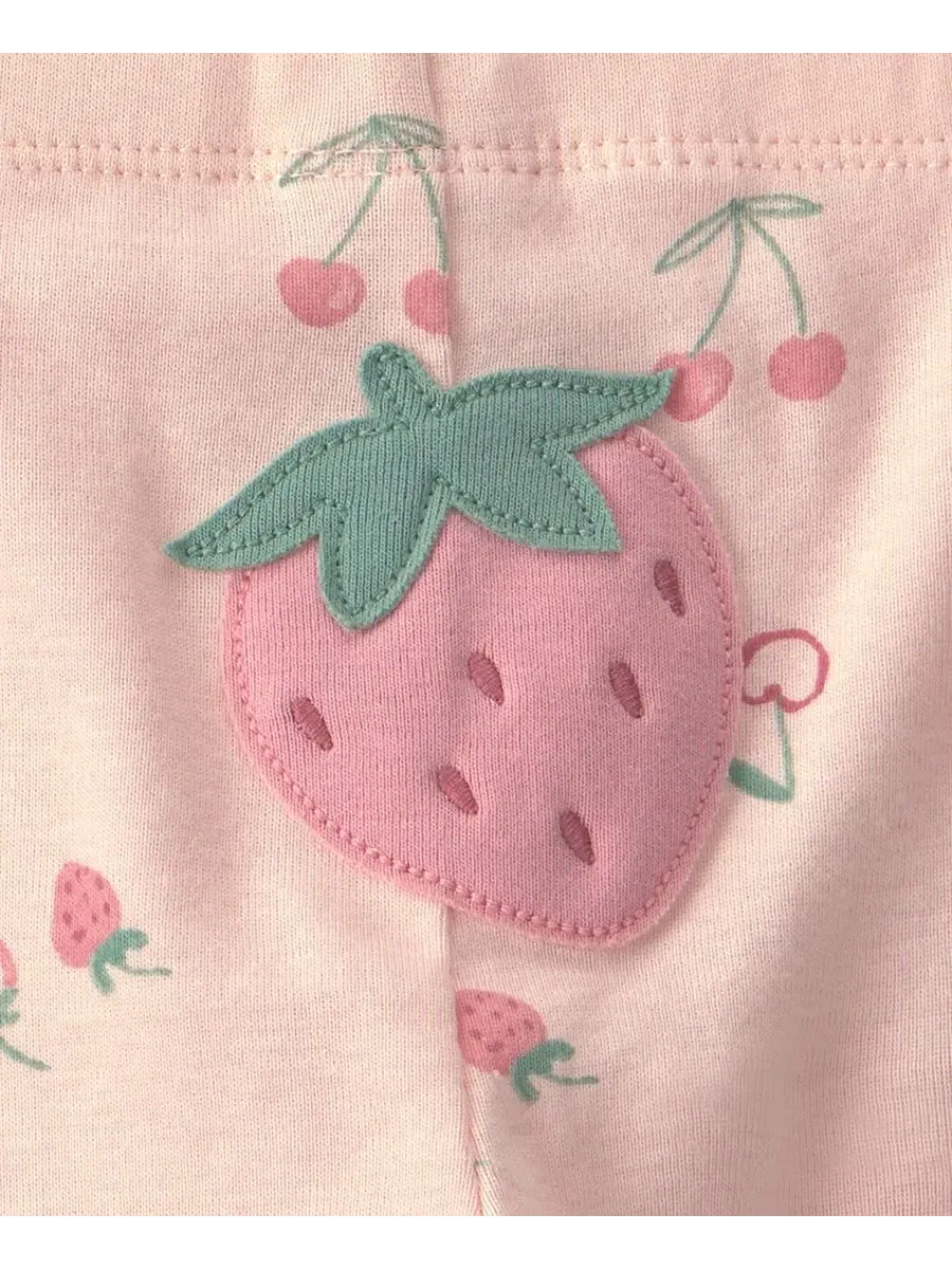 Комплект боди и штанов с принтом клубники Strawberry Print Carter's — изображение 4 из 5, розовый