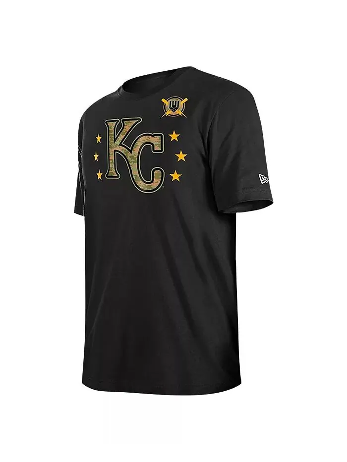 Мужская черная футболка Kansas City Royals 2024-Armed Forces Day New Era — изображение 3 из 3