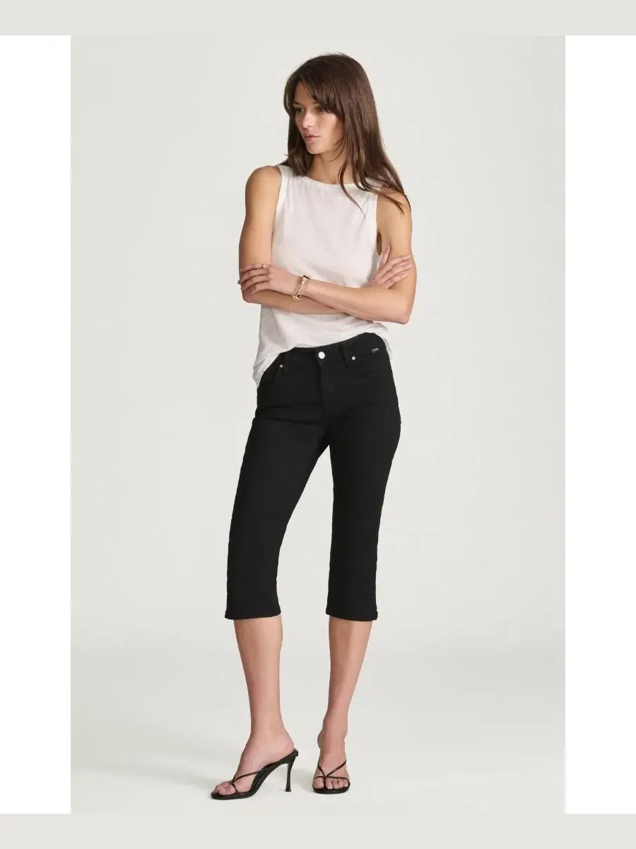 Джинсы-капри Mavi's Hilary Mid Rise Capri Mavi Jeans — изображение 4 из 5, черный синий