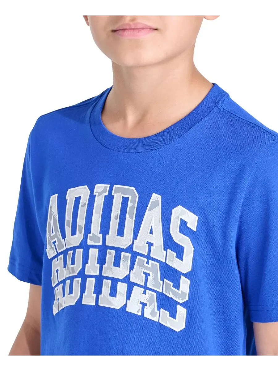 Футболка с принтом adidas — изображение 3 из 4, синий