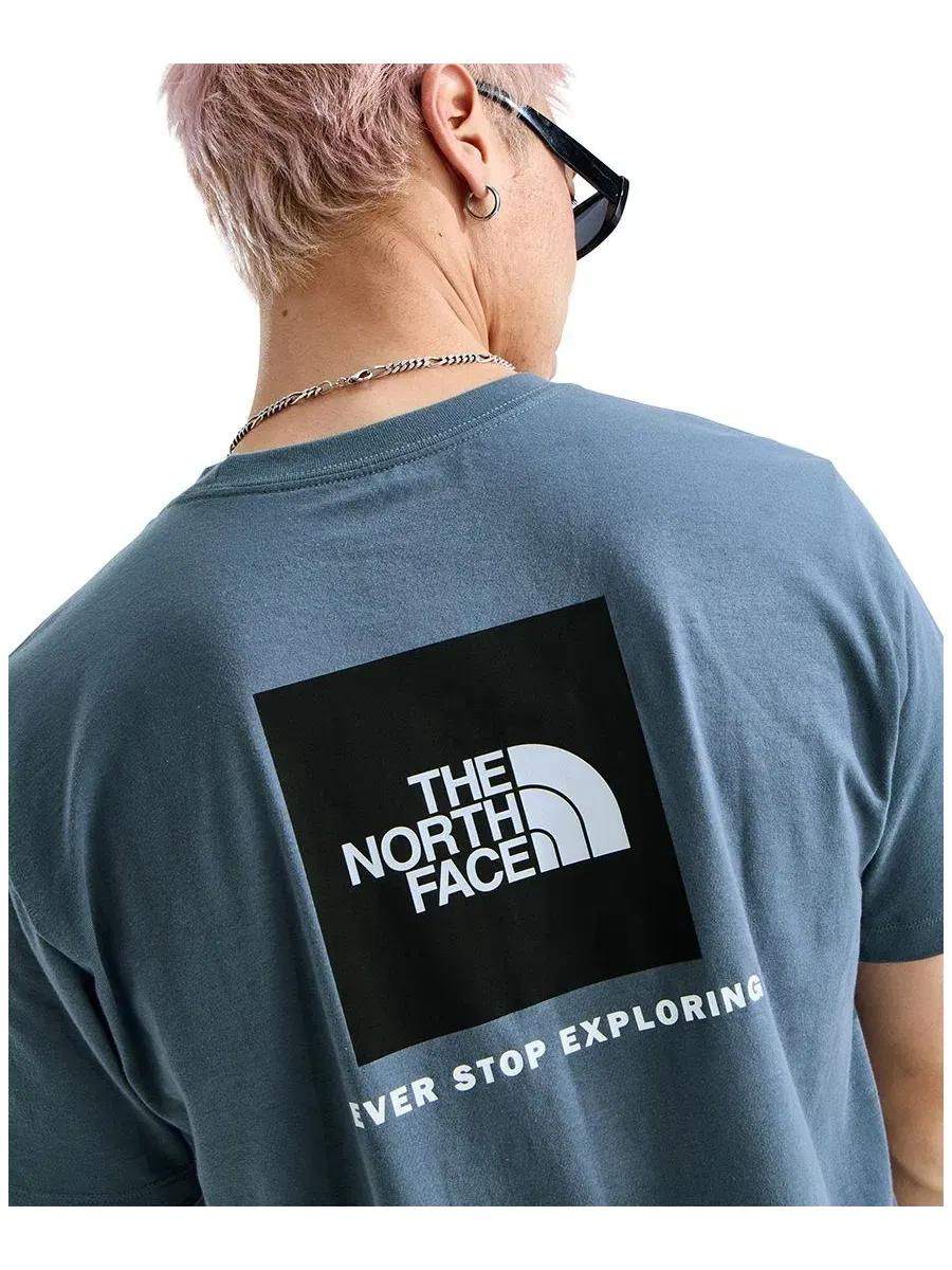Футболка с графическим принтом Evolution Box Never Stop Exploring The North Face — изображение 3 из 3, серый