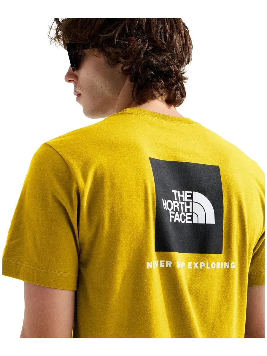 Футболка с графическим принтом Evolution Box Never Stop Exploring The North Face — изображение 3 из 3, желтый