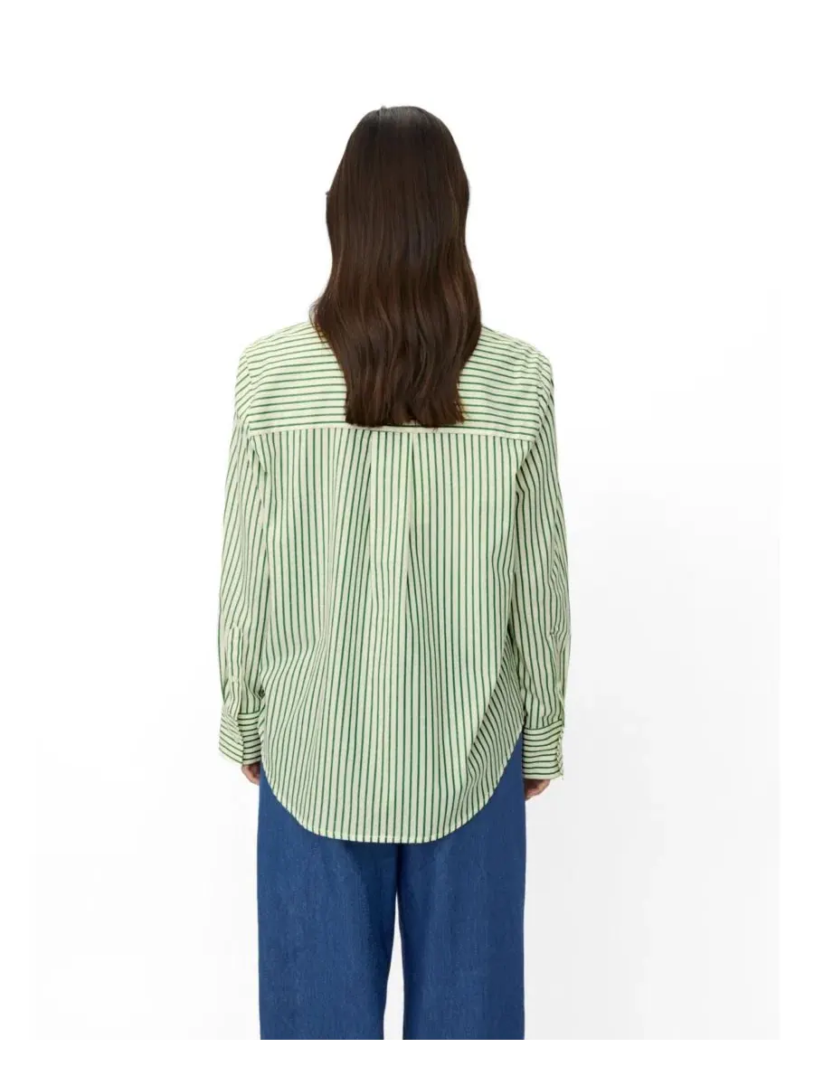 Женская рубашка Mairyelle Striped с длинным рукавом Masai Copenhagen — изображение 3 из 6, зеленый