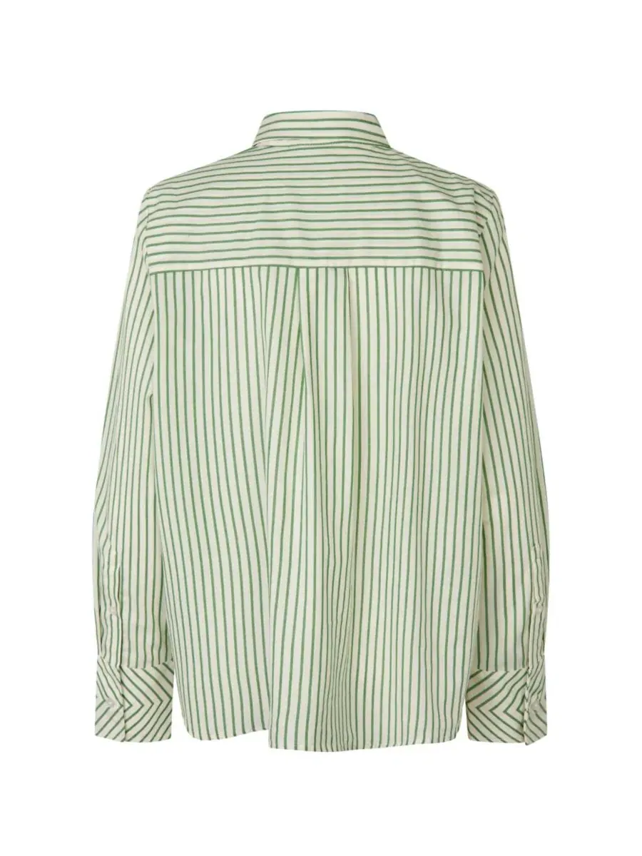 Женская рубашка Mairyelle Striped с длинным рукавом Masai Copenhagen — изображение 5 из 6, зеленый