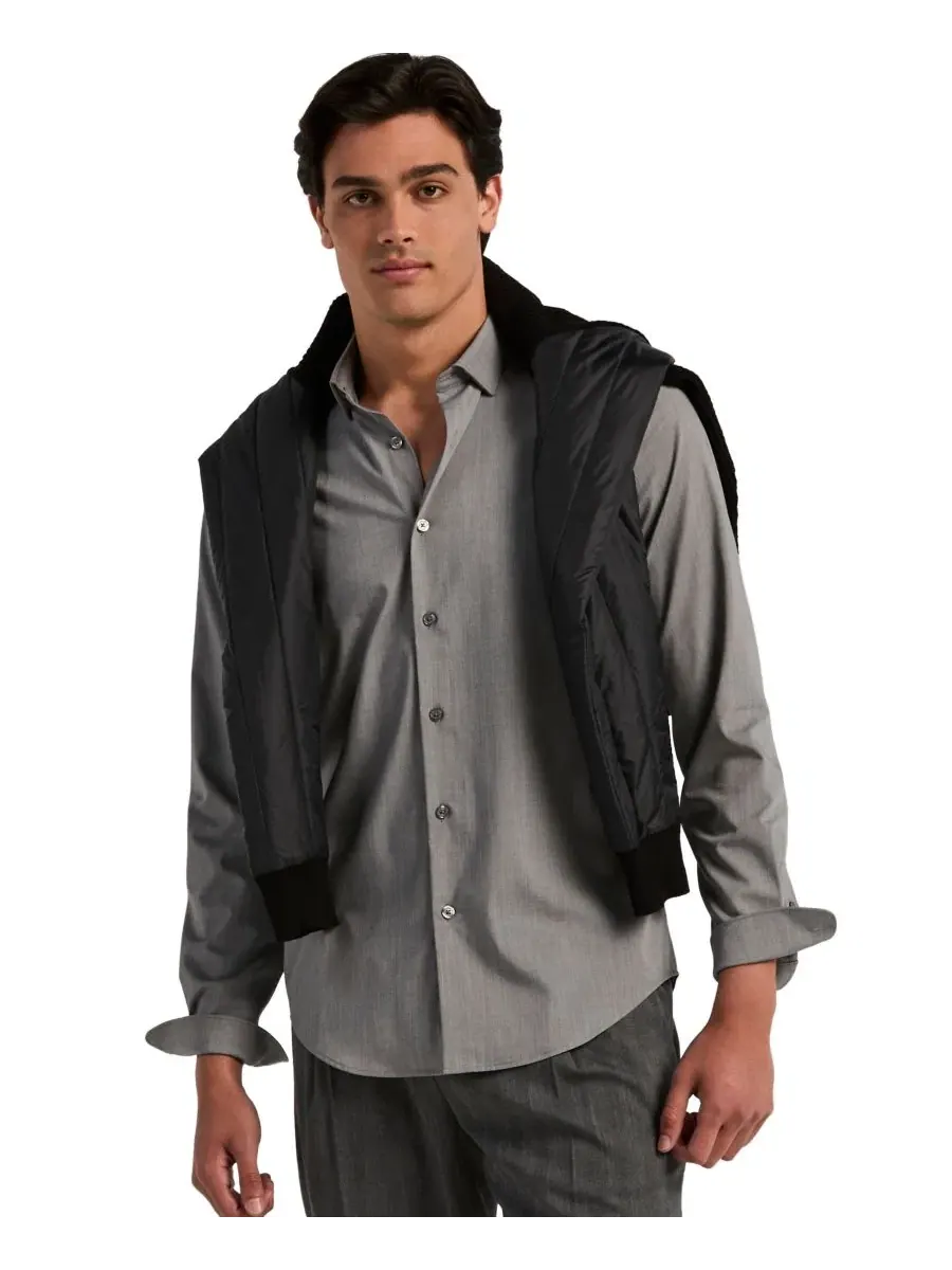 Рубашка с длинным рукавом, slim fit, Performance Twill Perry Ellis — изображение 3 из 5, магнетический