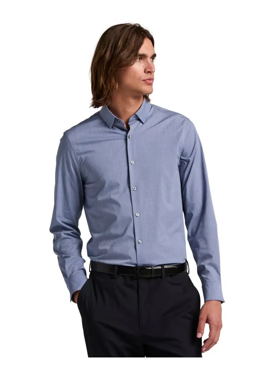Мужская рубашка из твила с длинным рукавом Perry Ellis, Coastal Fjord