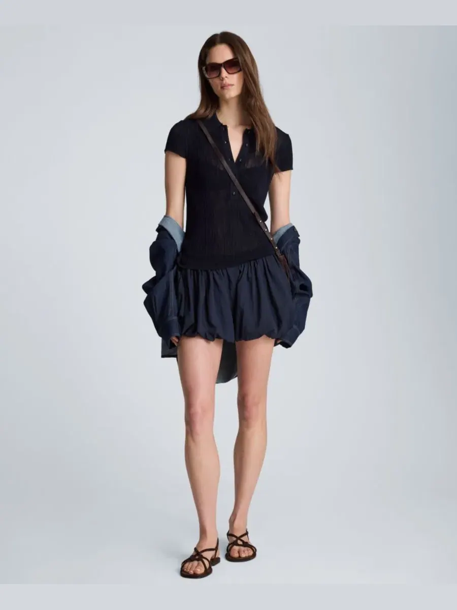 Шорты-баллоны с завышенной талией, модель Mid-Rise Balloon Kenneth Cole — изображение 2 из 5, темный темно-синий