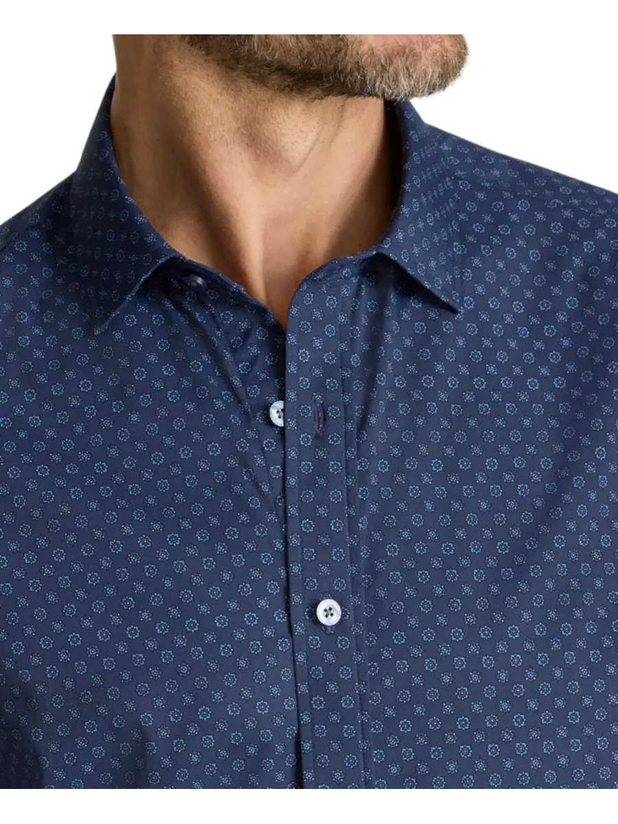 Мужская рубашка-поло Regular Fit Vandelay UNTUCKit — изображение 2 из 3, темно-синий