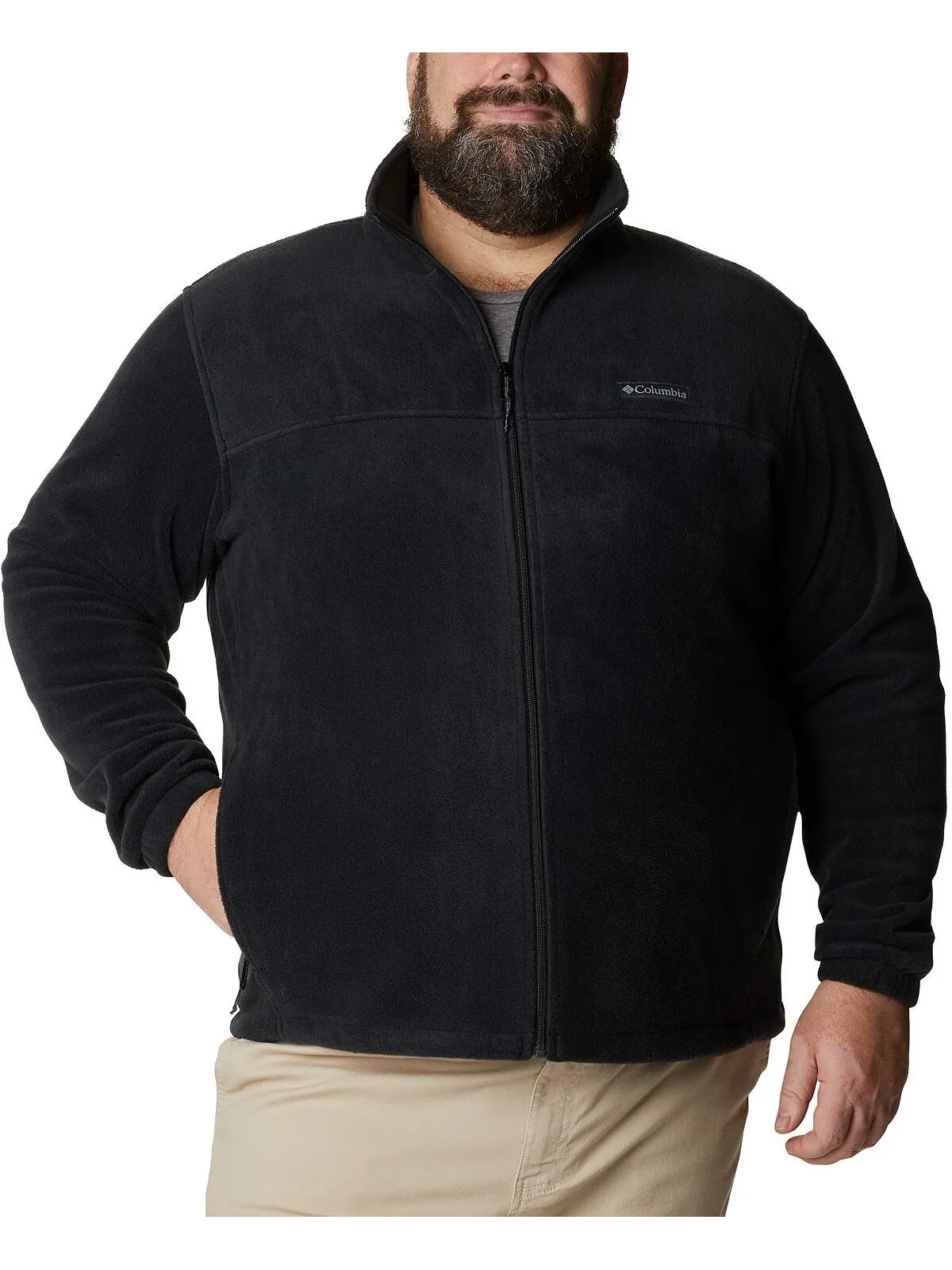 Мужская флисовая куртка big & tall steens mountain fleece Columbia — изображение 1 из 4, черный