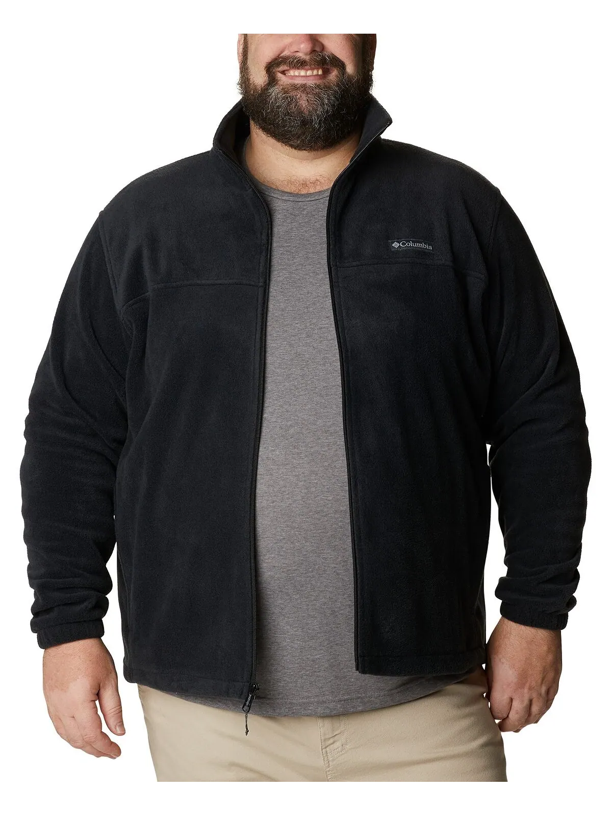 Мужская флисовая куртка big & tall steens mountain fleece Columbia — изображение 4 из 4, черный