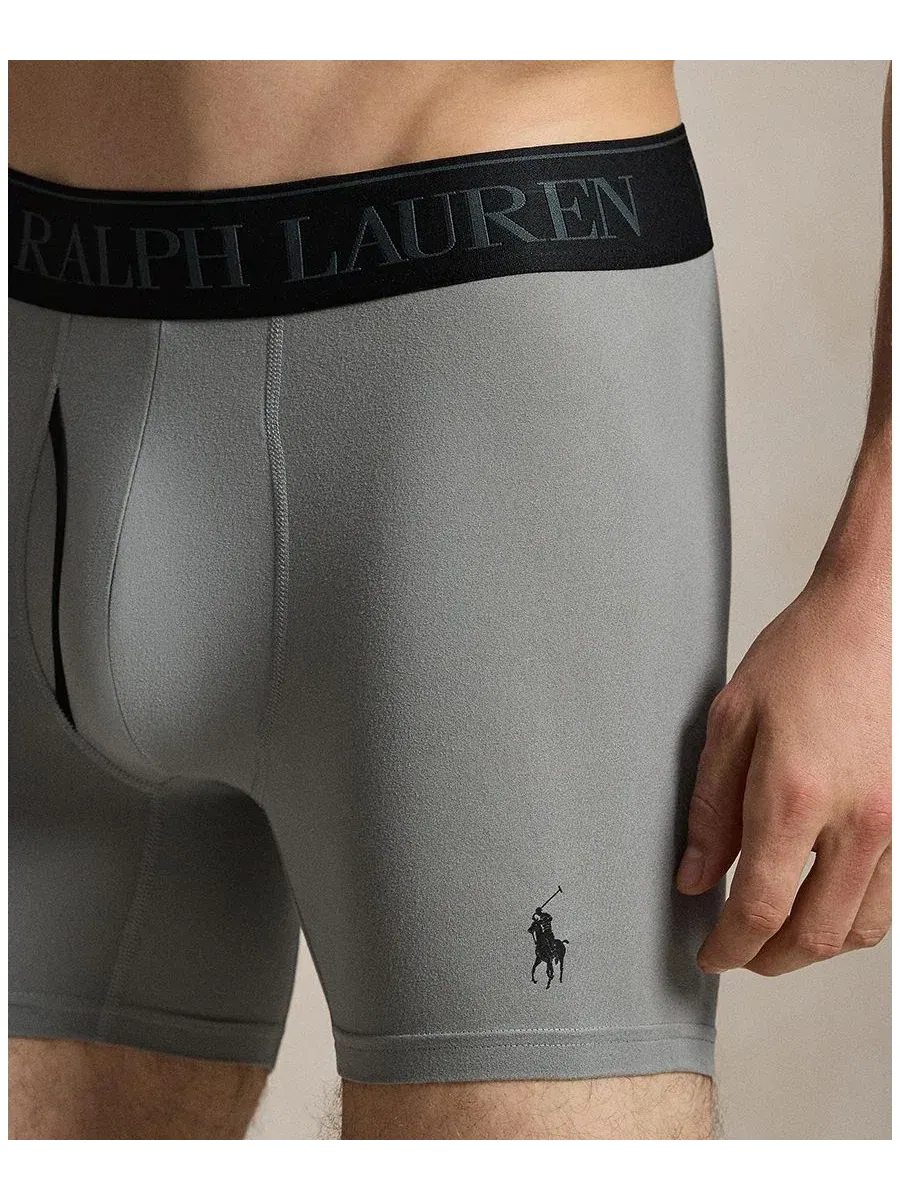Трусы-слипы (2 шт.) с принтом, хлопок Polo Ralph Lauren — изображение 5 из 6, черный/белый