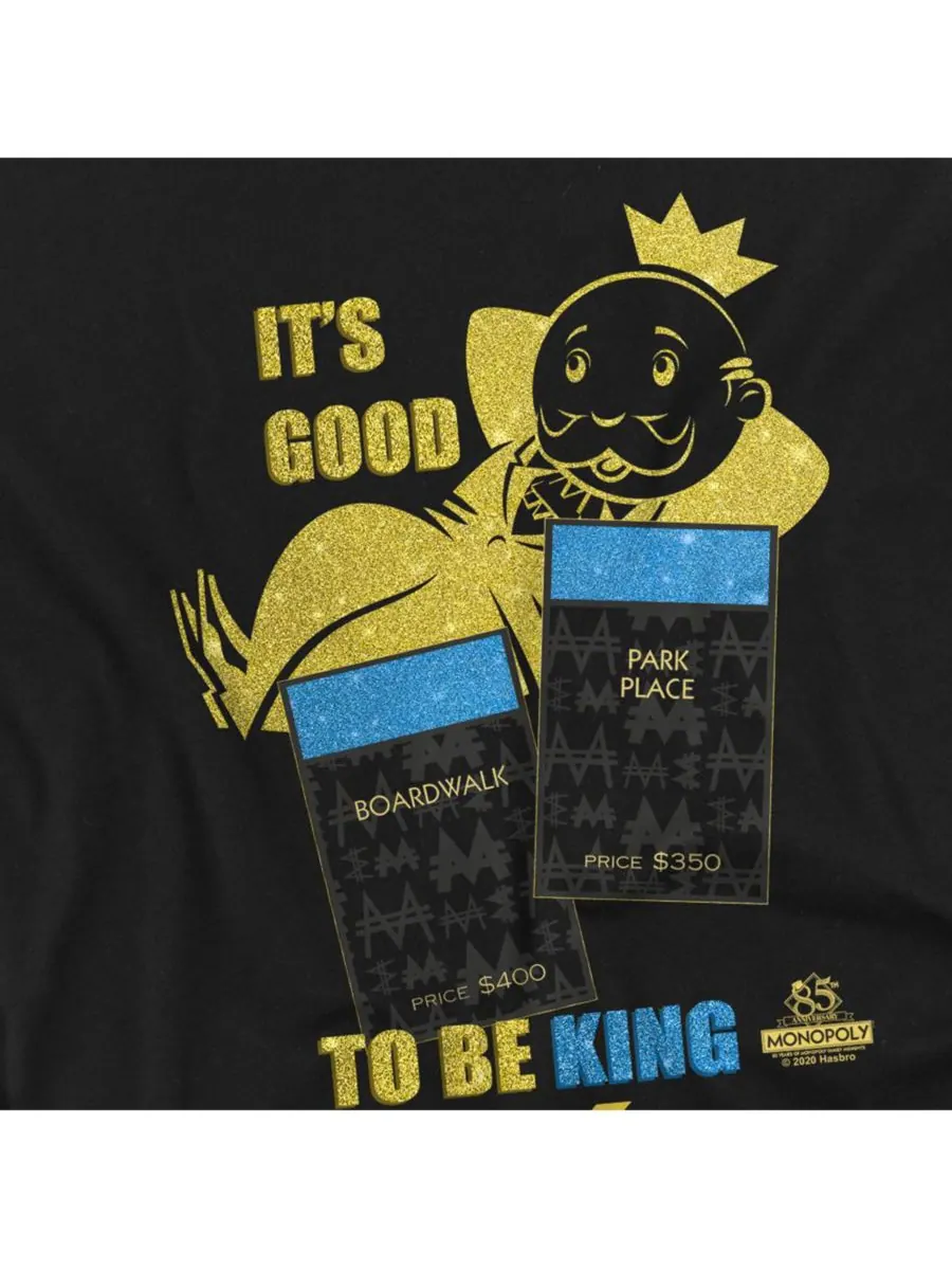 Мужская футболка Its Good To Be King Monopoly — изображение 3 из 3, черный