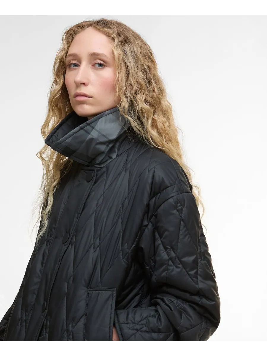 Женская стеганая куртка Bernadette с воротником Barbour — изображение 4 из 7, черный