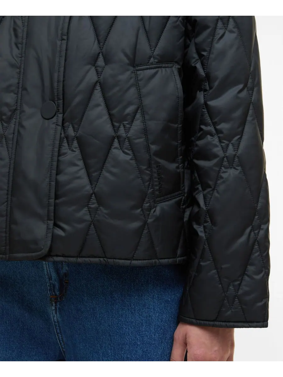 Женская стеганая куртка Bernadette с воротником Barbour — изображение 6 из 7, черный