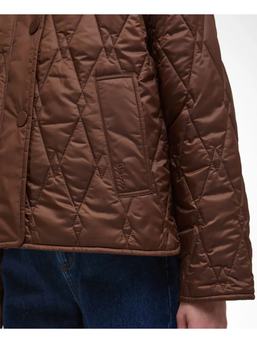 Женская стеганая куртка Bernadette с воротником Barbour, Vicuna/Hessian Tartan — изображение 5 из 8