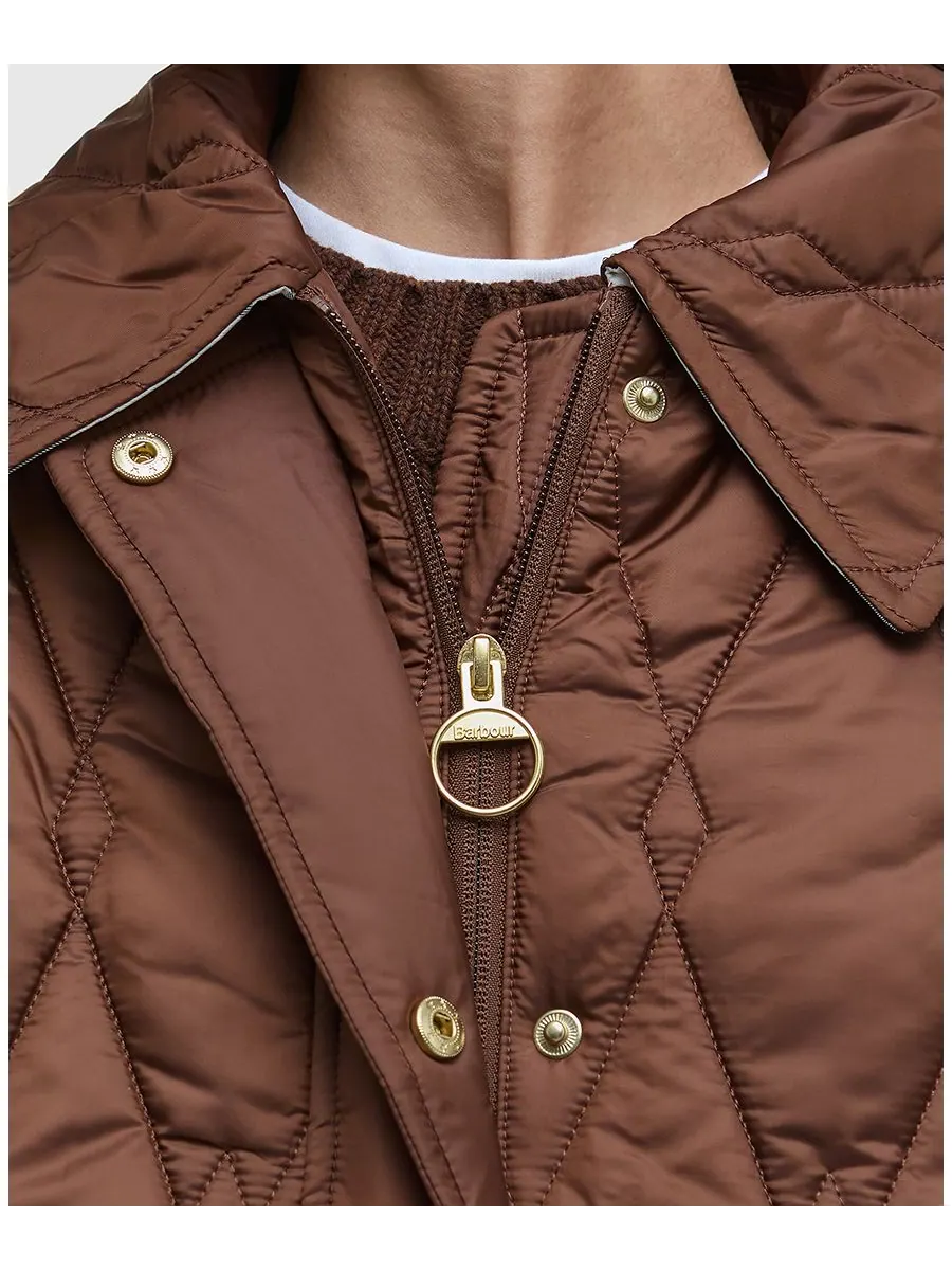 Женская стеганая куртка Bernadette с воротником Barbour, Vicuna/Hessian Tartan — изображение 6 из 8
