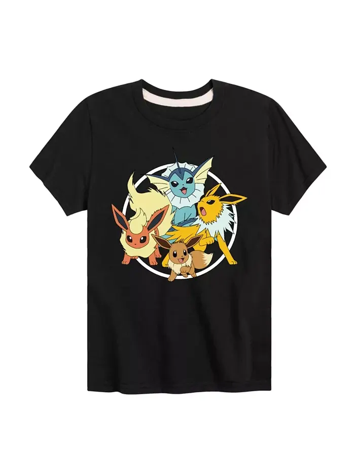 Футболка с принтом Pokémon для подростков Pokemon — черный