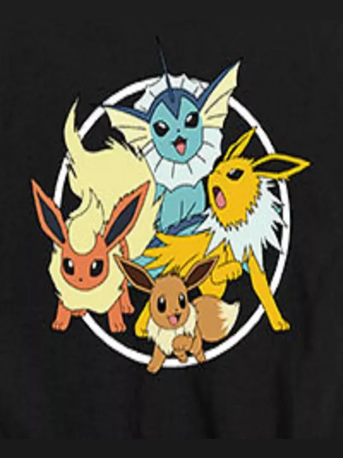 Футболка с принтом Pokémon для подростков Pokemon — изображение 3 из 3, черный