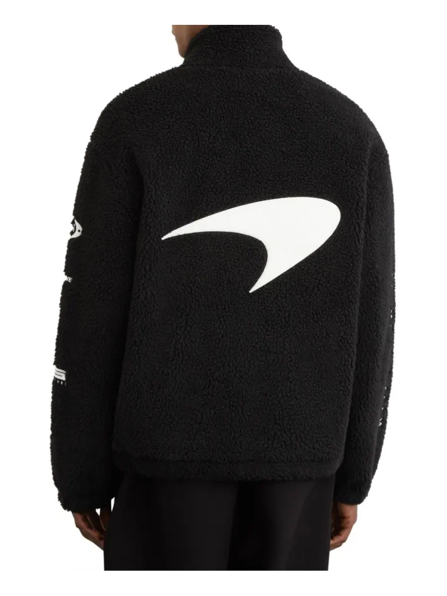 Куртка из флиса с вышивкой Nylo Logo, бренд REISS — изображение 5 из 5, черный