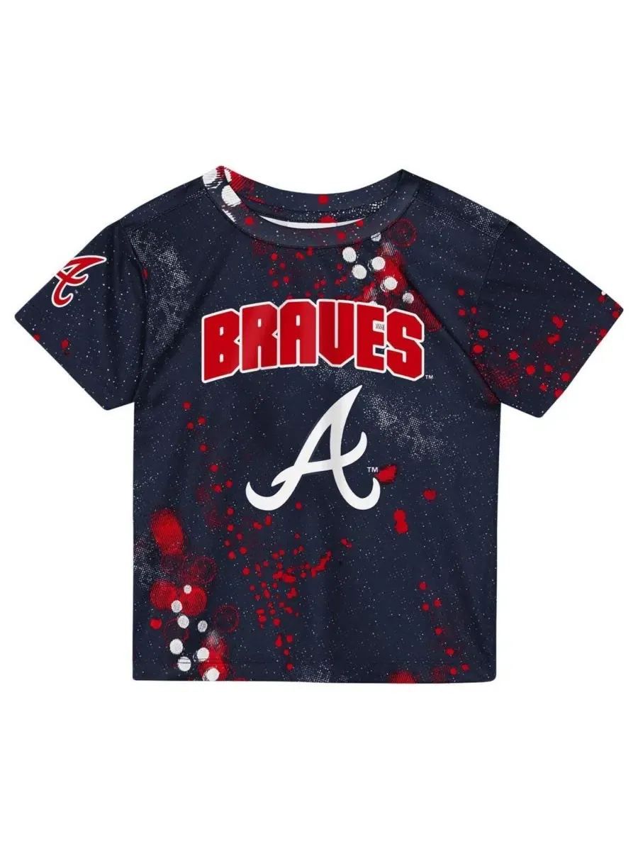 Детский комплект из футболки и шорт с принтом Atlanta Braves Pinch Hitter Infielder Outerstuff — изображение 2 из 5