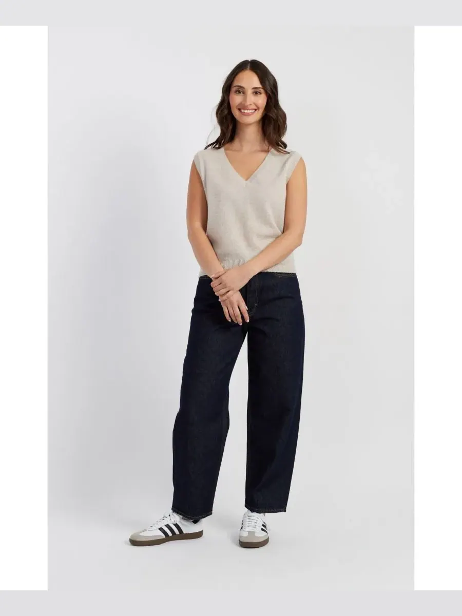 Женская вязаная майка из кашемира Cloud Chinti & Parker — изображение 2 из 4, тауп
