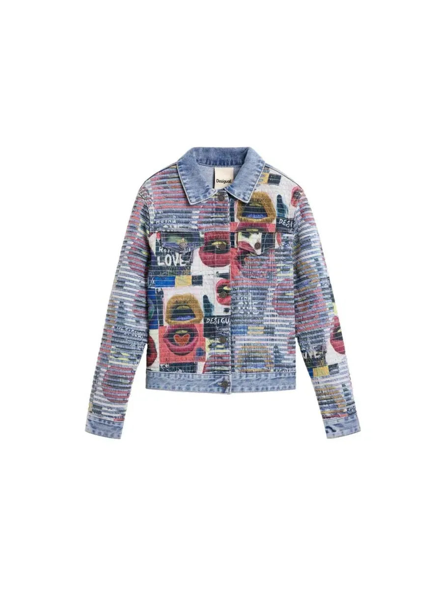 Джинсовая куртка с графическим принтом Desigual — изображение 6 из 6, синий